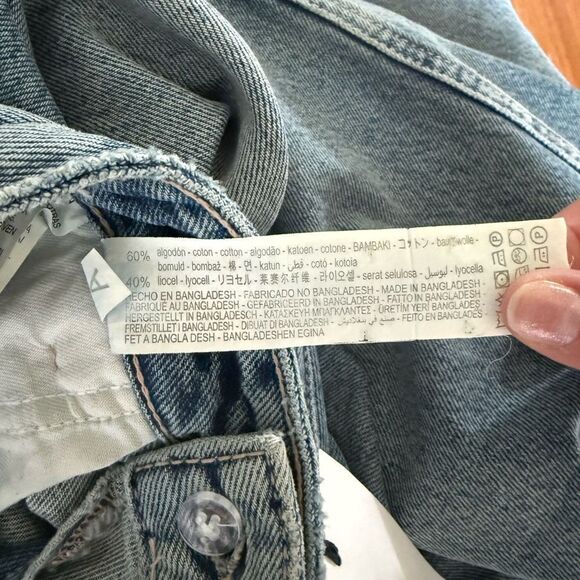 Zara TRF LONG DENIM SKIRT Size L - Picture 8 of 8